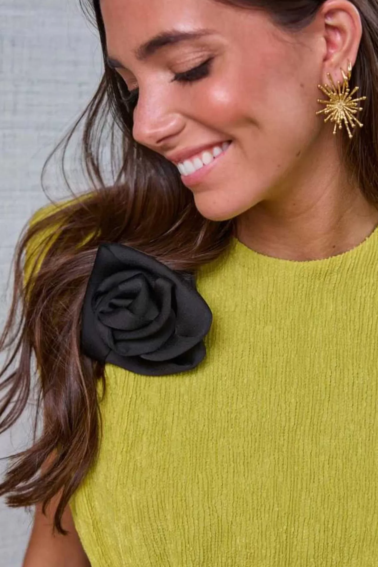 Broche Rosa Negro-MICUIR Fashion