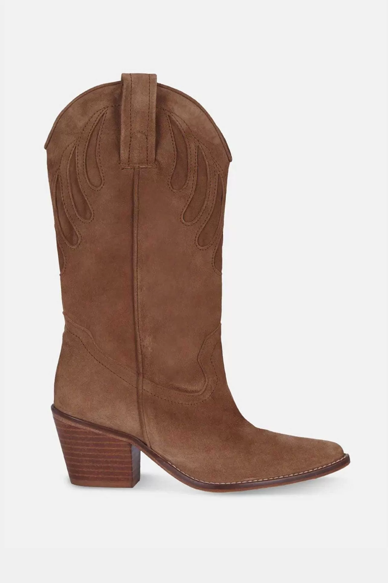 Mestizo Boots Tacón Ante Taupe 7Cm-MICUIR Cheap