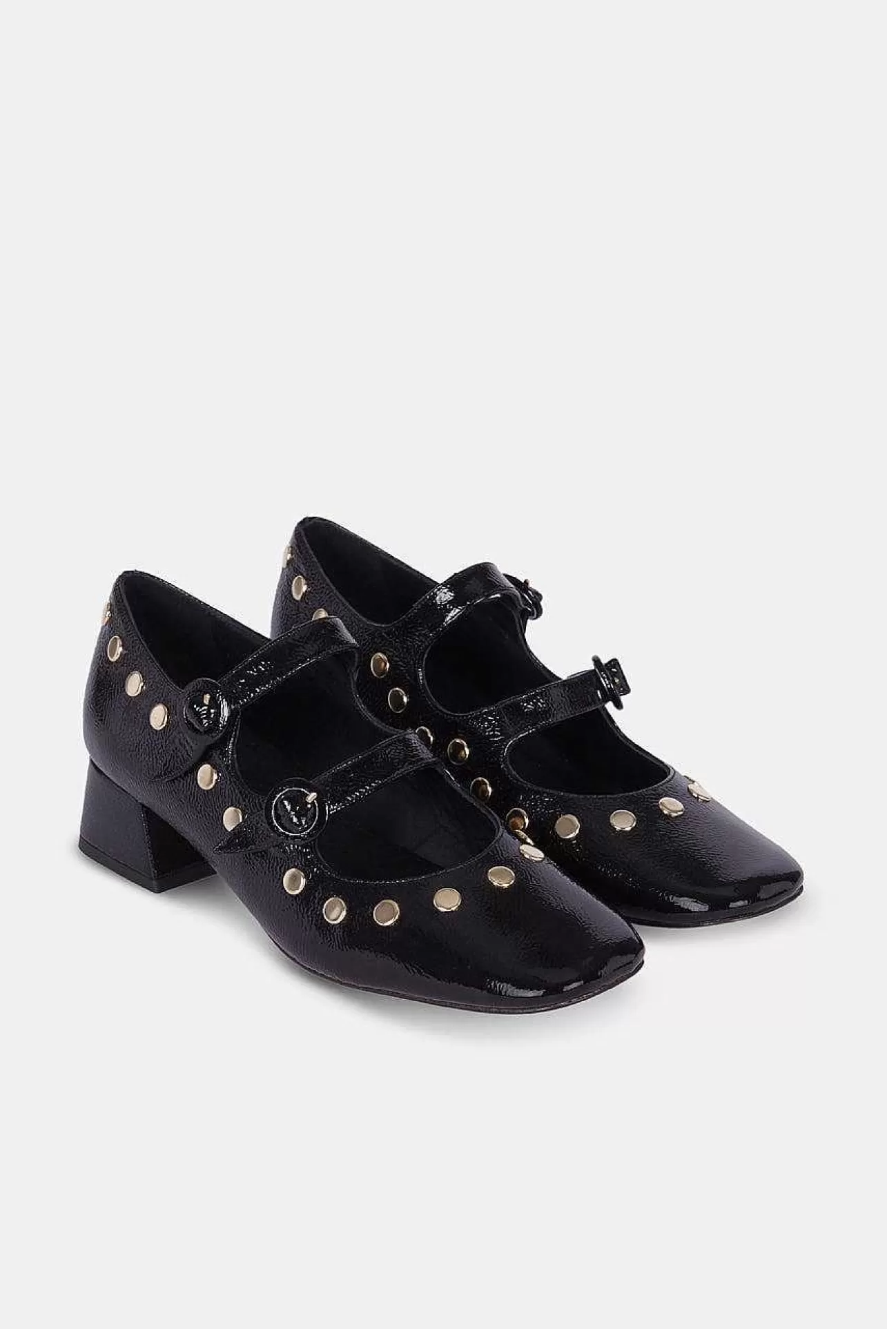 Spiga Charol Negro Tachas 4Cm-MICUIR Online